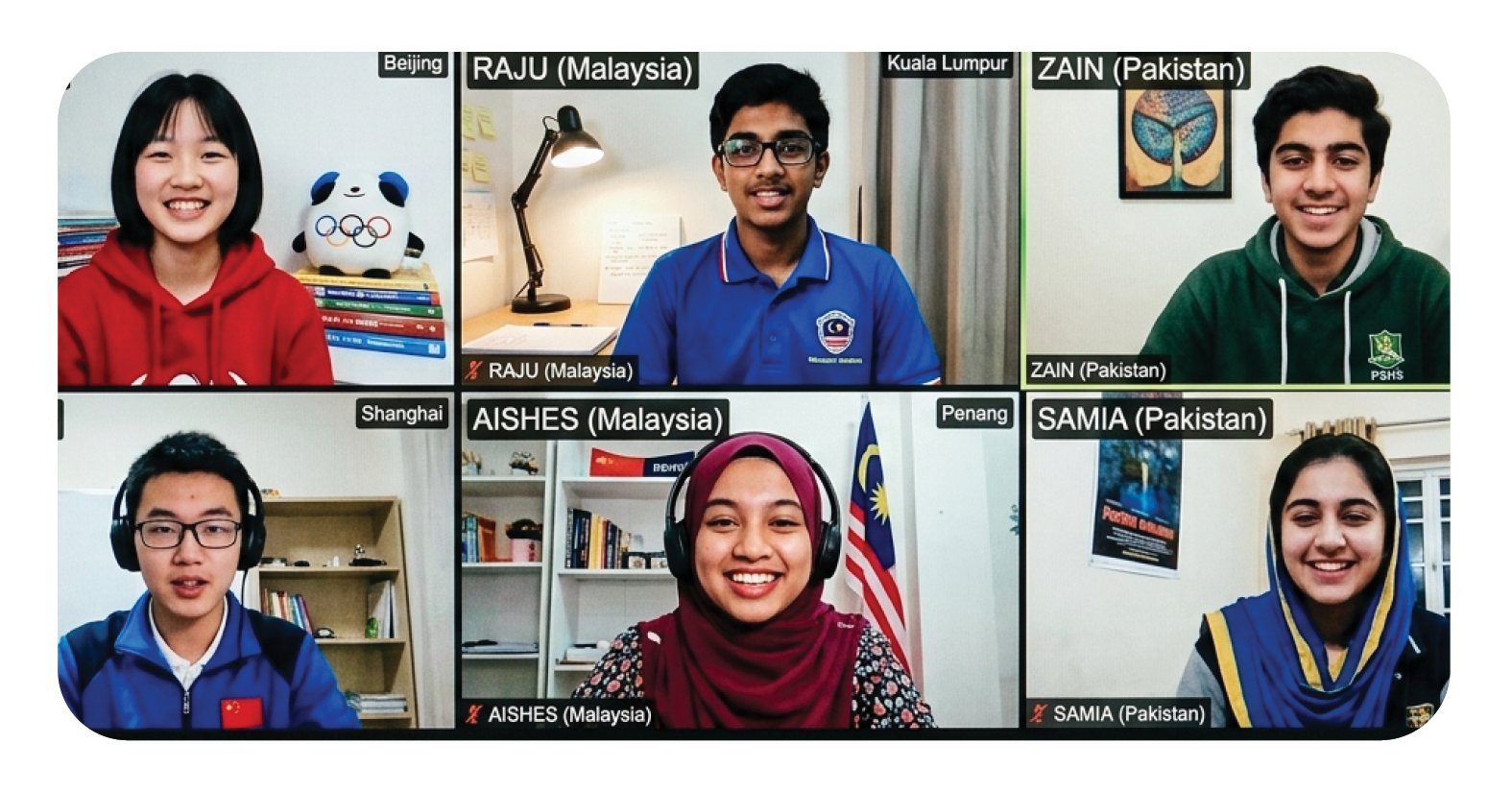 Students collaborating around the world
