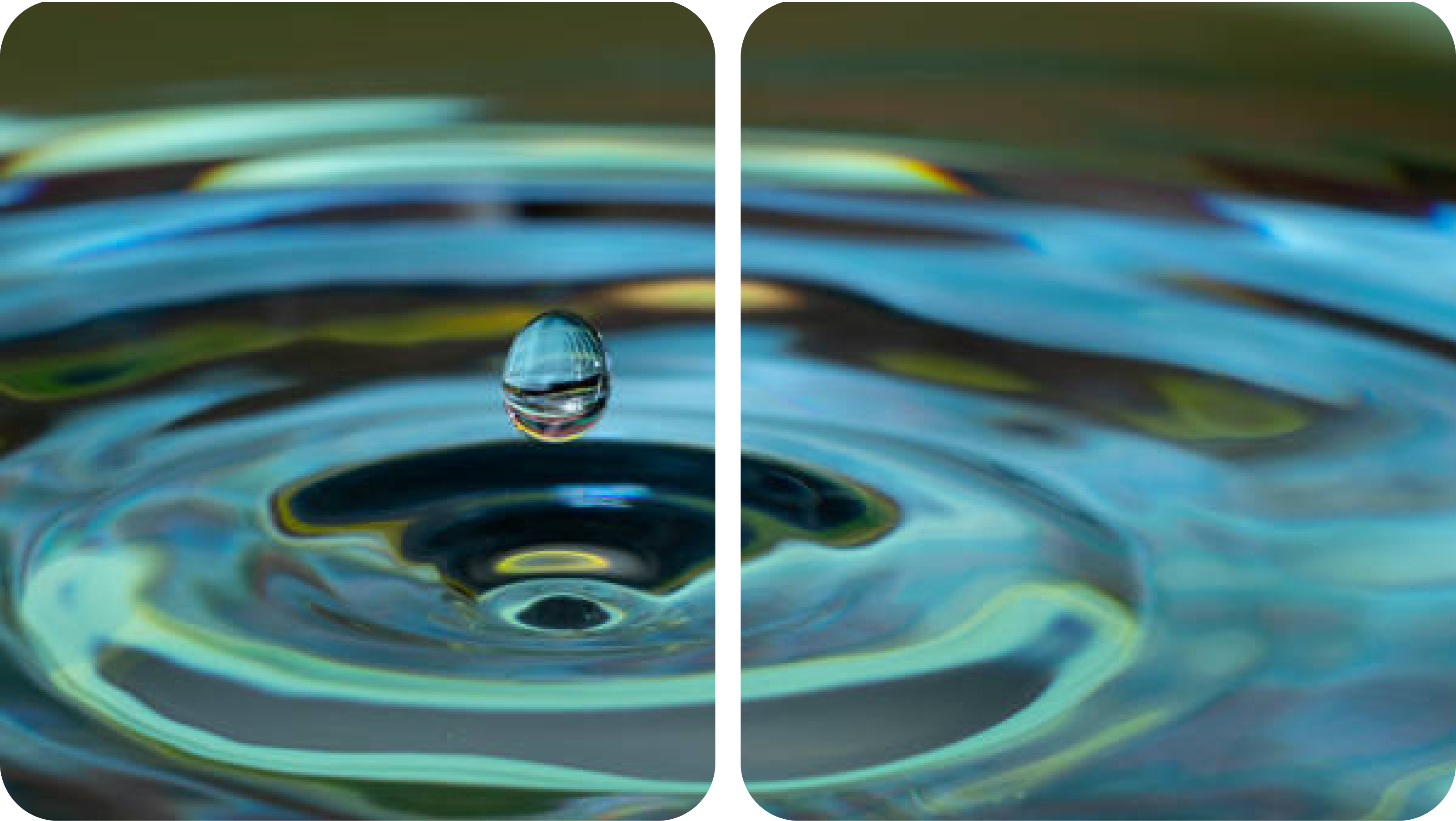 Water ripple close up